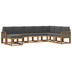 vidaXL Ensemble de canapés d'extérieur 8 pc Naturel et Anthracite