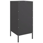vidaXL Buffets 2 Pièces noir 36x39x79 cm acier laminé à froid