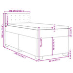 vidaXL Sommier à lattes de lit et matelas Gris clair 80x200 cm Velours