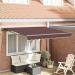 vidaXL Auvent Rétractable Marron 350x250 cm
