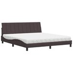 vidaXL Lit avec matelas Hanko marron foncé 180x200 cm tissu