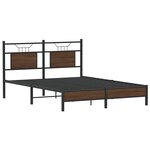 vidaXL Cadre de lit sans matelas chêne marron 150x200 cm
