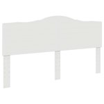 vidaXL Cadre de lit avec tête de lit Blanc 200 x 200 cm Pin massif