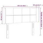 vidaXL Tête de lit avec oreilles Rose 103x16x78/88 cm Velours