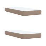vidaXL Sommier à lattes de lit avec matelas Cappuccino 200x200 cm