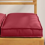 vidaXL Coussins de palette pour siège  6 pièces  rouge vin  40 x 40 x 8 cm  en tissu Oxford.