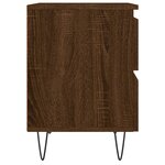 vidaXL Tables de chevet 2 Pièces chêne marron 40x35x50 cm bois ingénierie