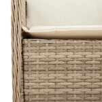 vidaXL Ensemble à manger de jardin avec coussins 5Pièces Beige poly rotin