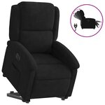 vidaXL Fauteuil inclinable électrique noir velours