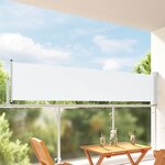 vidaXL Auvent latéral 100  polyester fer acier