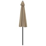 vidaXL Parasol de balcon avec mât en aluminium Taupe 270x144 cm Demi