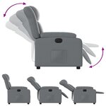 vidaXL Fauteuil inclinable électrique Gris Similicuir