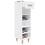 vidaXL Armoire à chaussures Blanc 30x35x105 cm Bois d'ingénierie