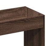 vidaXL Buffet haut chêne marron 92x33x180 cm bois d'ingénierie