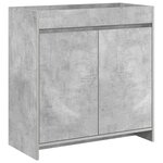 vidaXL Meuble sous lavabo de salle de bain Gris béton