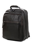 Sac à dos ordinateur classic  en cuir - 14 pouces - KATANA - 2 compartiments - L32.0 x H39.0 x P17.0 cm - 89619-Chocolat