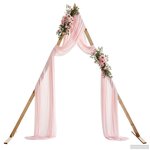 vidaXL Arche de mariage Marron Clair 202 x 95 x 254 cm