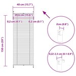 vidaXL Store plissé 40x150 cm Crème