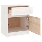 vidaXL Tables de chevet 2 Pièces Blanc 40x31x50 cm Bois de pin massif