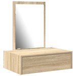 vidaXL Table de Maquillage Murale Chêne de Sonoma 60x40x70 cm