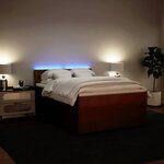 vidaXL Sommier à lattes de lit avec matelas Rose 140x190 cm Velours