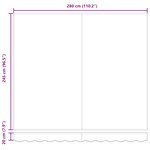vidaXL Auvent Beige 300 x 250 cm Polyester et Aluminium