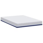vidaXL Matelas Blanc  bleu 140 x 200 cm Mousse