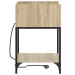 vidaXL Cabinet de chevet avec étagère Chêne sonoma 40 x 40 x 61 cm