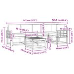 vidaXL Ensemble de canapés d'extérieur 6 Pièces Blanc et crème