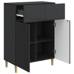 vidaXL Buffet avec tiroir Noir 66 x 34 5 x 90 cm Bois d'ingénierie