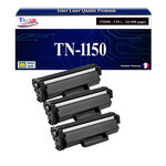 T3AZUR - Lot de 3 Toners compatibles avec Brother DCP-L1640W  DCP-L1642W  DCP-L1642WXL  DCP-L1660W remplace Brother TN1150 Noir - 1 000 pages
