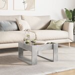 vidaXL Table basse avec LED infini gris béton 50x53x30 cm