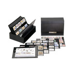 Cartes de rangement en PVC 210 x 143 mm à 5 bandes pour timbres-poste.