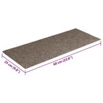 vidaXL Tapis d'escalier autocollants 15 pièces 60 x 25 cm Beige Rectangulaire