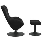 vidaXL Chaise Œuf avec Pouf Noir 63 x 73 x 90 cm Velours
