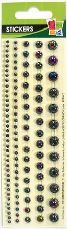 Bandes de perles adhésives Noir 5 pièces - Graine créative