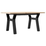 vidaXL Table basse cadre en Y 80x50x40 cm bois de pin massif et fonte