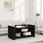 vidaXL Table basse noir 100x50x50 cm bois d'ingénierie