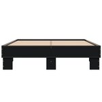 vidaXL Cadre de lit sans matelas noir 135x190 cm