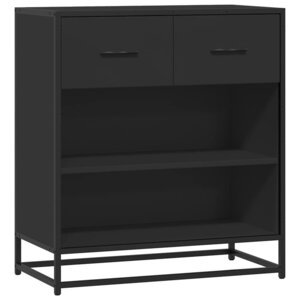 vidaXL Buffet noir 68x35x76 cm bois d'ingénierie
