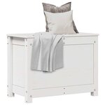 vidaXL Boîte de rangement Blanc 60x32x45 5 cm Bois massif de pin