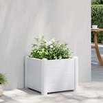 vidaXL Lit surélevé de jardin PP Blanc 43x43x35 cm