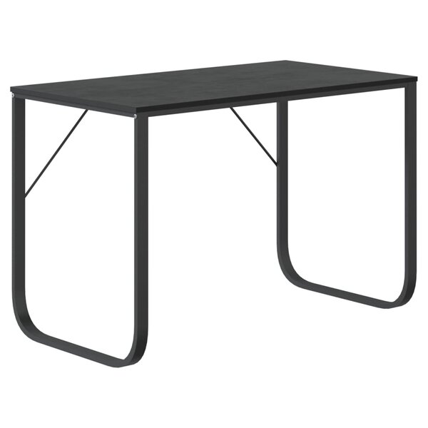 vidaXL Bureau d'ordinateur Noir 110x60x73 cm Aggloméré