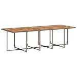 vidaXL Ensemble à manger de jardin 11Pièces avec coussins gris poly rotin