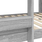 vidaXL Lit Superposé pour Enfants Gris Sonoma 75 x 190 cm