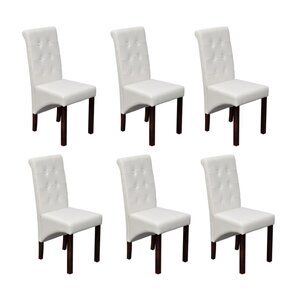 vidaXL Chaises à manger lot de 6 blanc similicuir