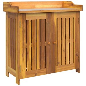 vidaXL Armoire de jardin avec étagère Naturel 78 x 36 5 x 78 cm