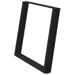 vidaXL Pieds de table à manger en U 2 pièces Noir 90 x (72-73) cm Acier