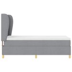 vidaXL Lit à ressorts avec matelas gris foncé 90x190 cm Gris clair