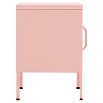 vidaXL Tables de chevet 2 Pièces Rose 35x35x51 cm Acier